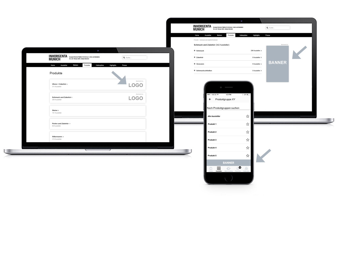 Logo und Banner in der Produktverzeichnis-Übersicht